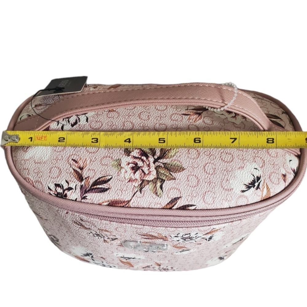 Guess Floral Monogram Cosmetic Case with Handle - Picture 3 of 11